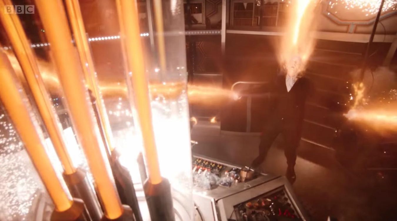 The Twelfth Doctor regenerates.